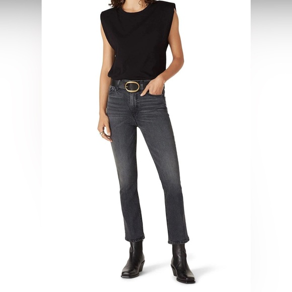 NWT Hudson Holly High Rise Crop Bootcut Jeans Black Wash Waist 31 - Picture 1 of 10